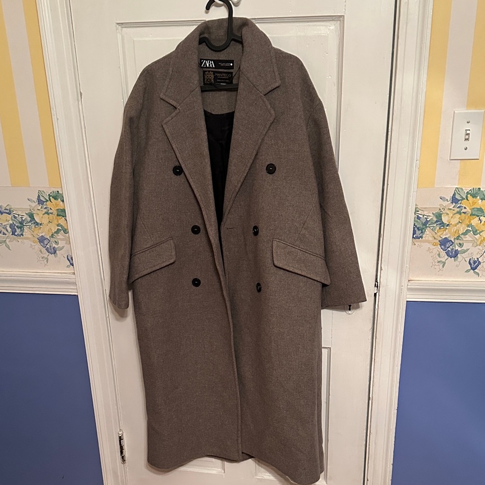 Zara Double-Breasted Overcoat s S